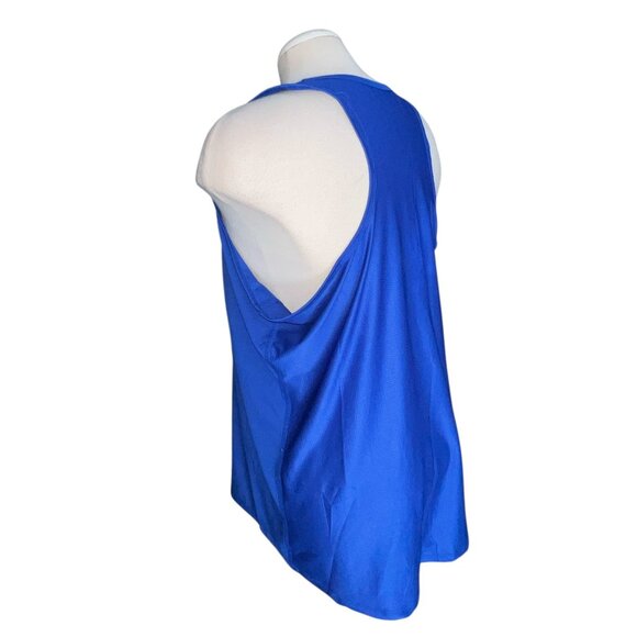 Danskin Now Semi Fitted Lightweight Racerback Active Tank Top Sz XL Royal Blue - Picture 6 of 9